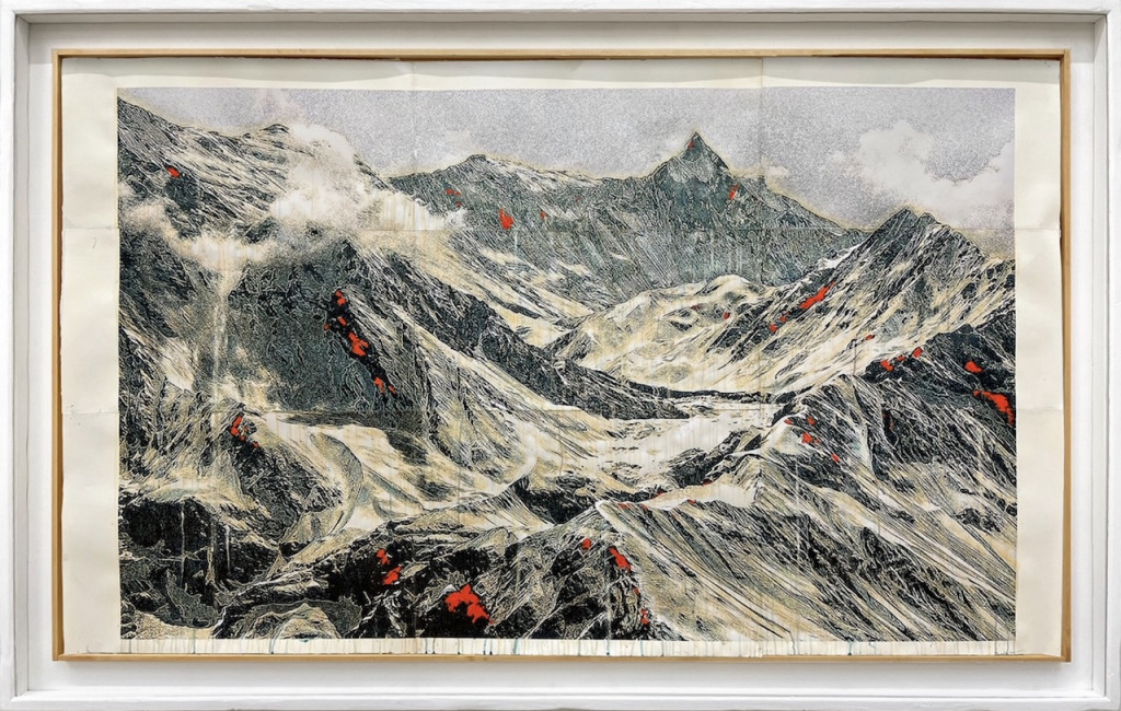 doug and mike starn_maountain incl. white frame
